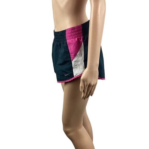 Nike Dri-Fit Tempo Shorts Size M Dark Gray Pink Trim - Picture 3 of 6